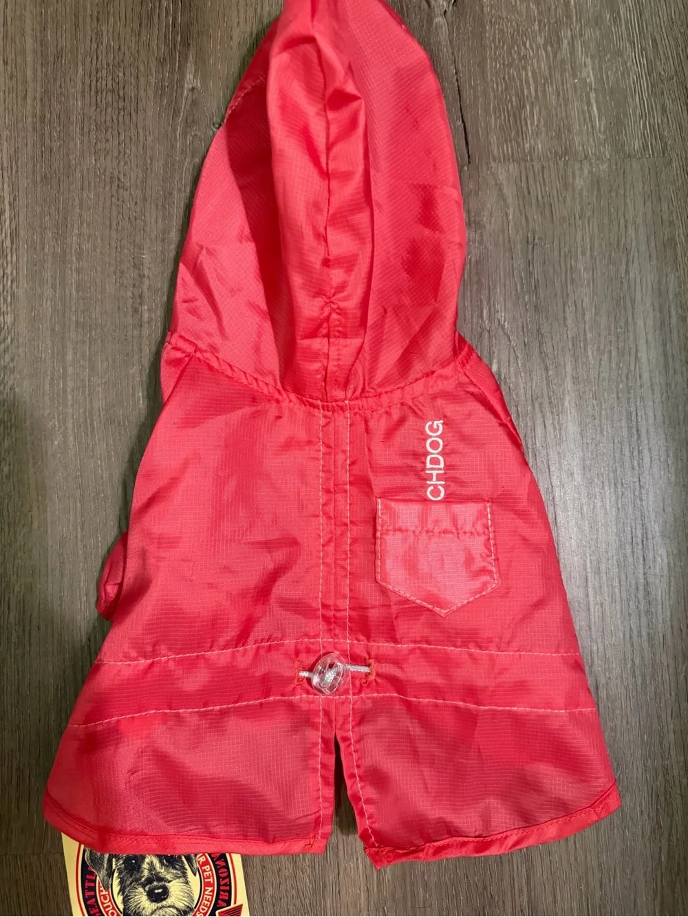 Coral Waterproof Dog Raincoat with Hood